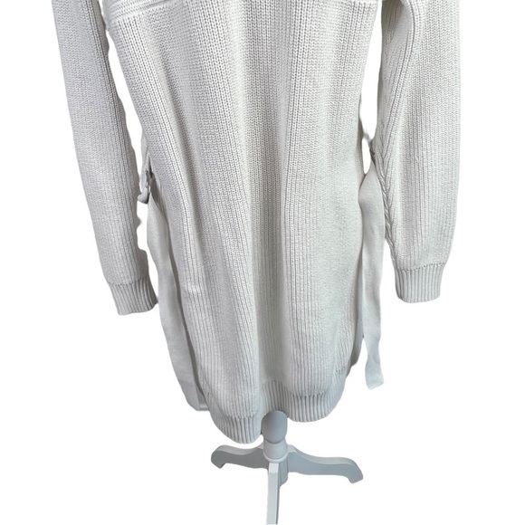 Athleta West End Tunic Sweater Slit side belt White/Ivory Size S - Picture 6 of 14